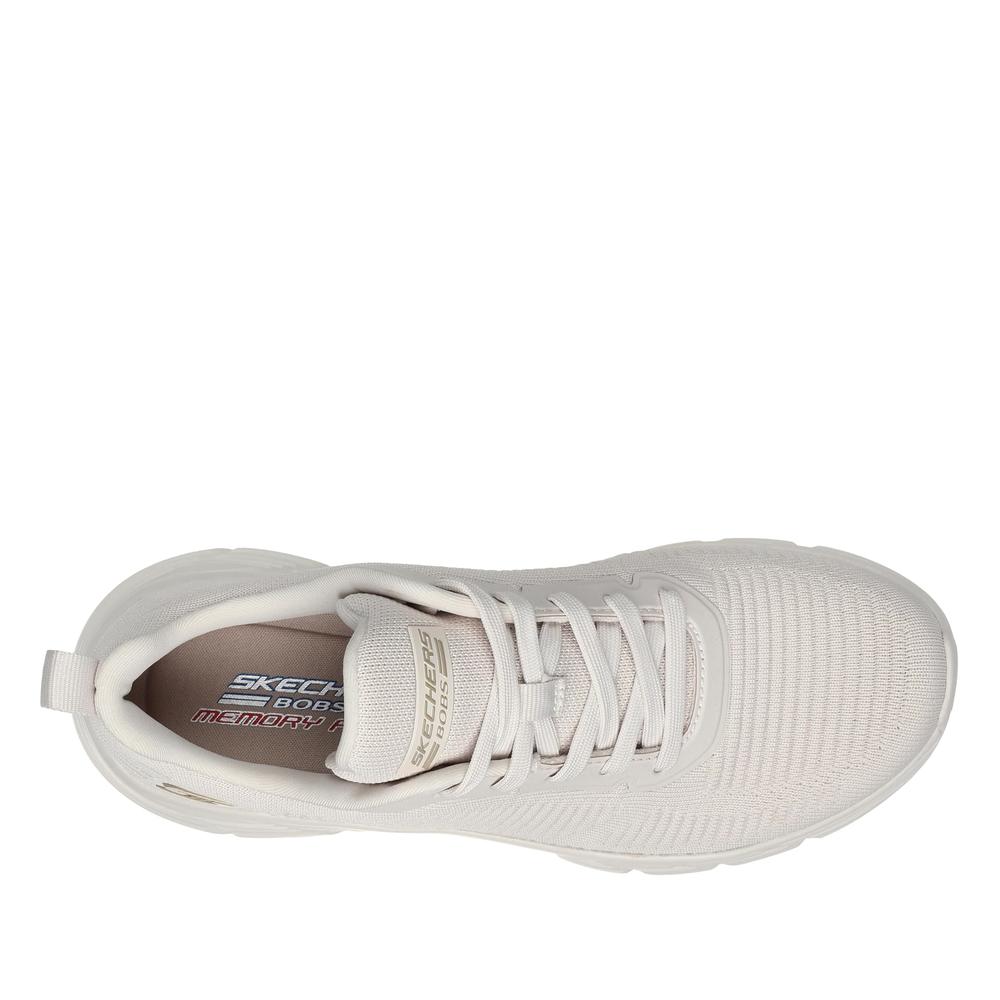 Buty damskie Skechers Bobs Sport B Flex Hi Flying Hi 117385OFWT - białe