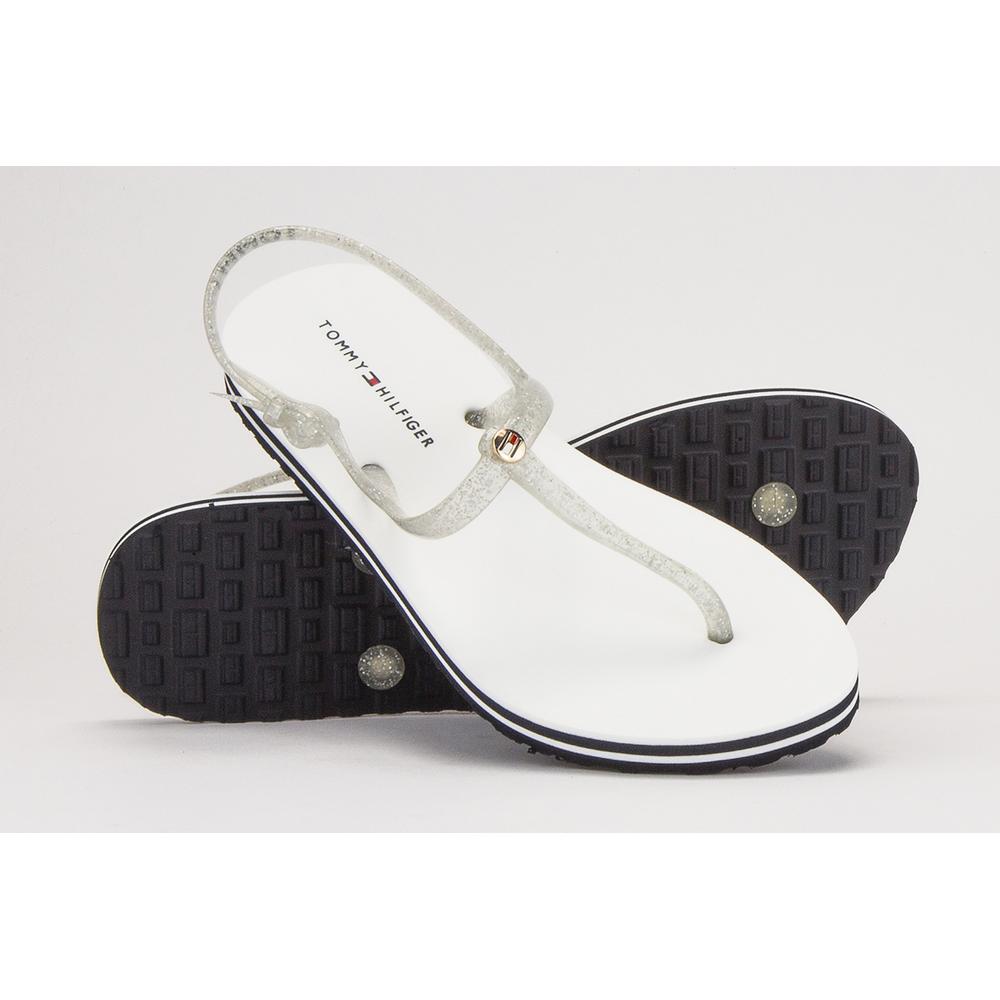 TOMMY HILFIGER IRREDESCENT FLAT BEACH SANDAL > FW0FW04796-YBS