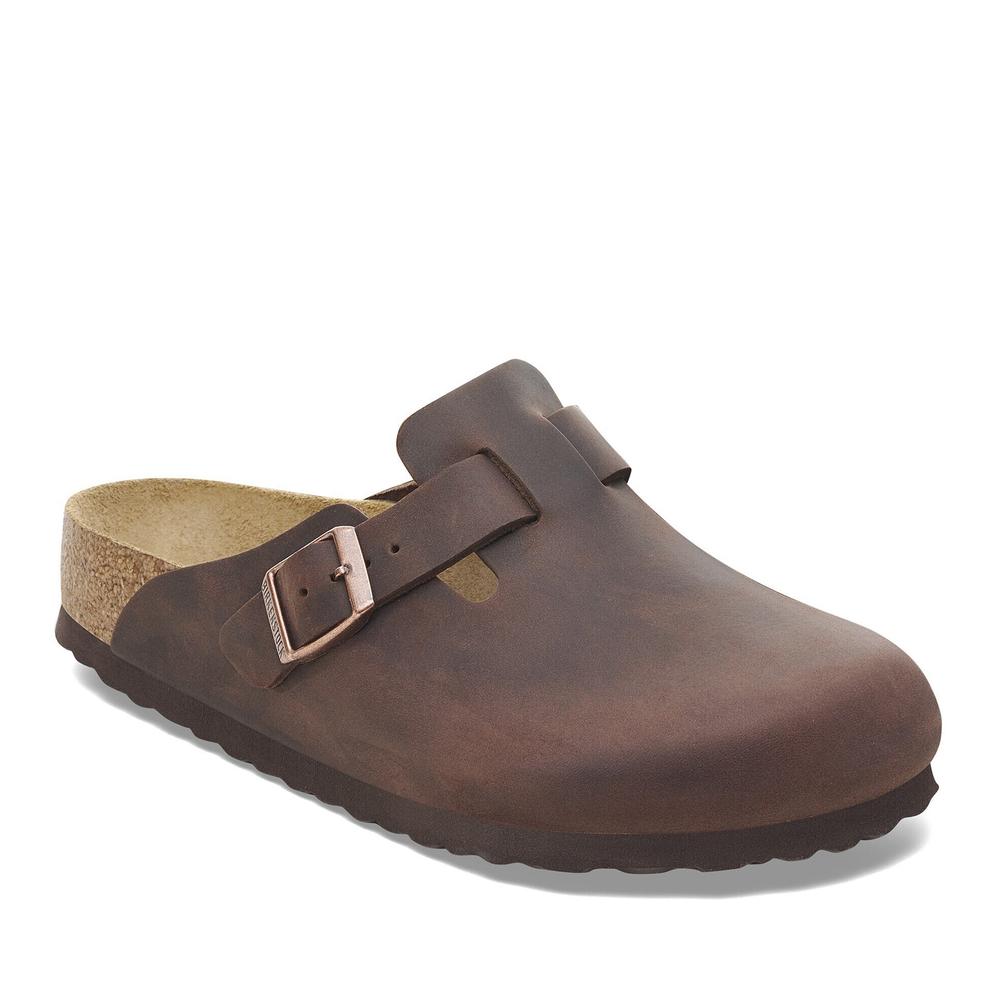 Klapki unisex Birkenstock Boston SFB 159711 - brązowe