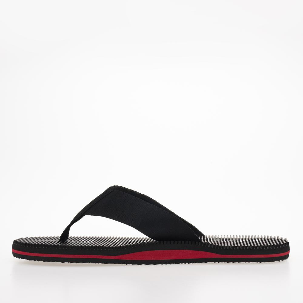 Japonki Tommy Hilfiger Massage Footbed Beach Sandal FM0FM04474-BDS - czarne