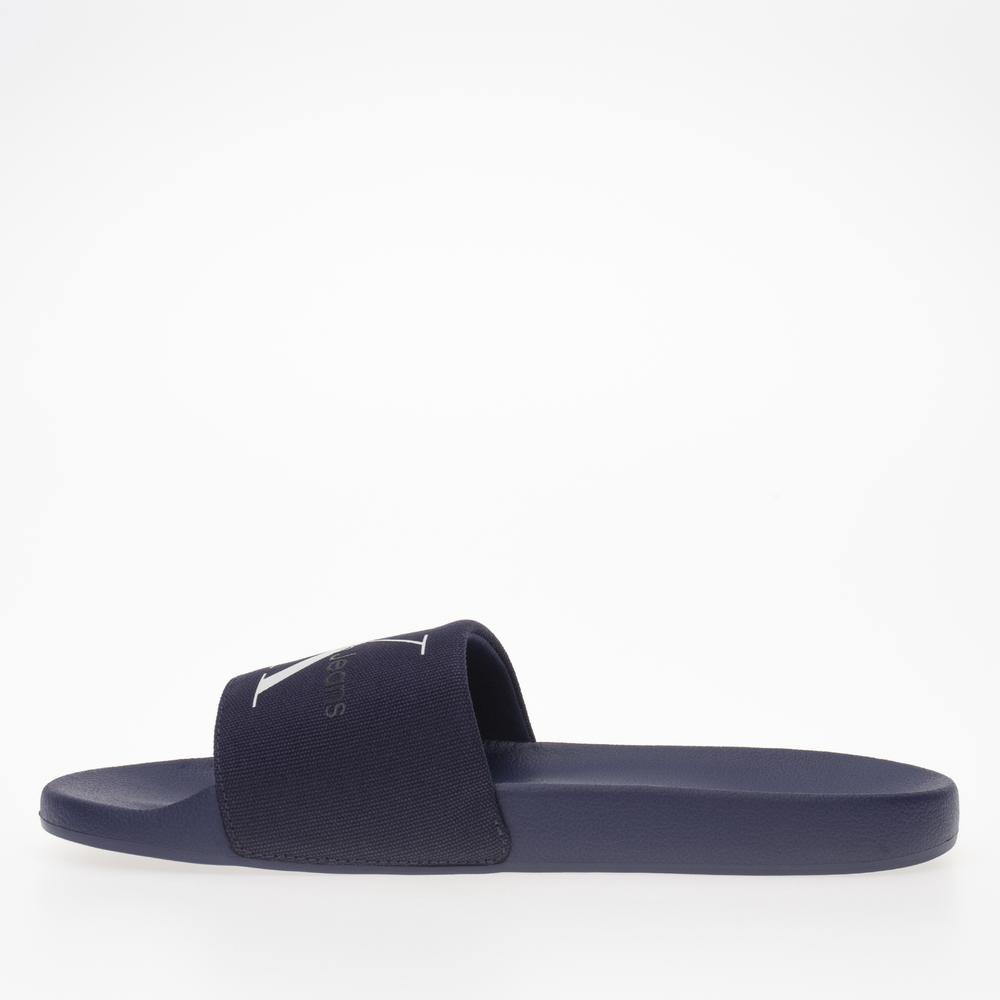 Klapki Calvin Klein Slide Monogram CO YM0YM00061-0GY - granatowe