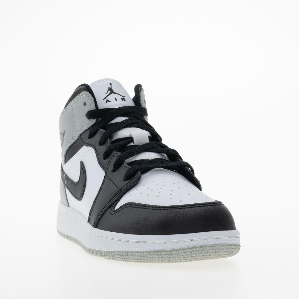 Buty młodzieżowe Nike Air Jordan 1 Mid DQ8423-101 - biało-czarne
