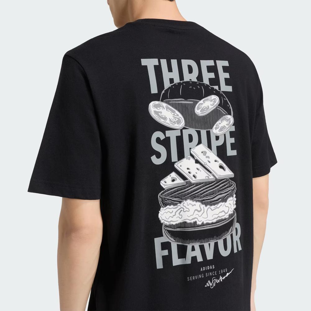 Koszulka męska adidas Sportswear Burger Flavor Graphic KT9724 - czarna