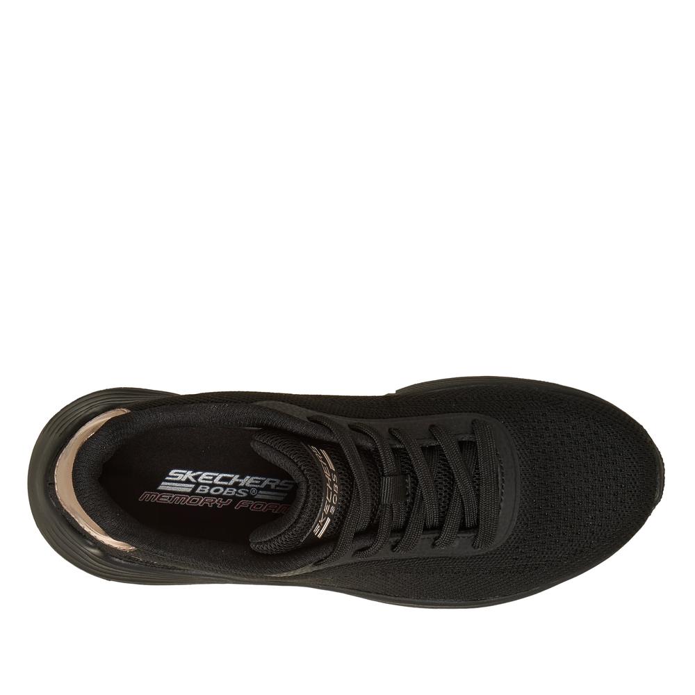 Buty damskie Skechers Bobs Sport Squad Waves Current Look 117679BBK - czarne