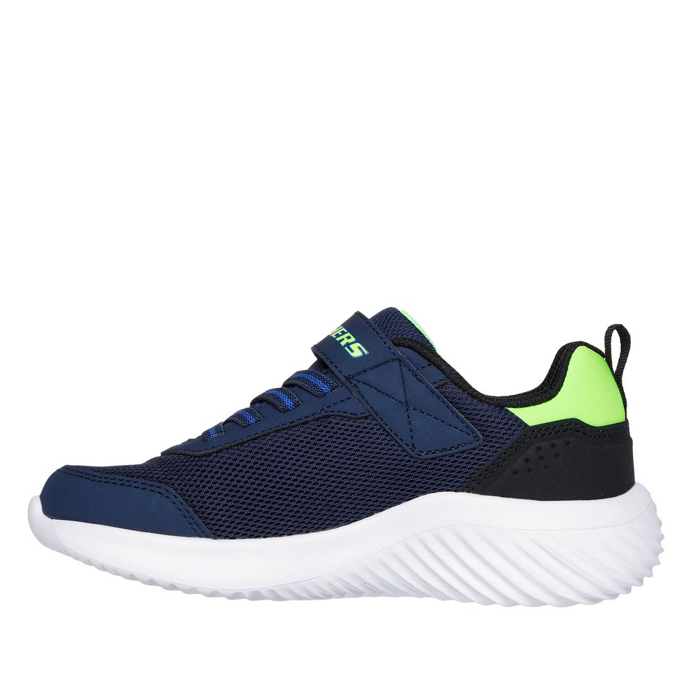 Buty dziecięce Skechers Bounder Tech Ultravoid 403723LNVLM - granatowe
