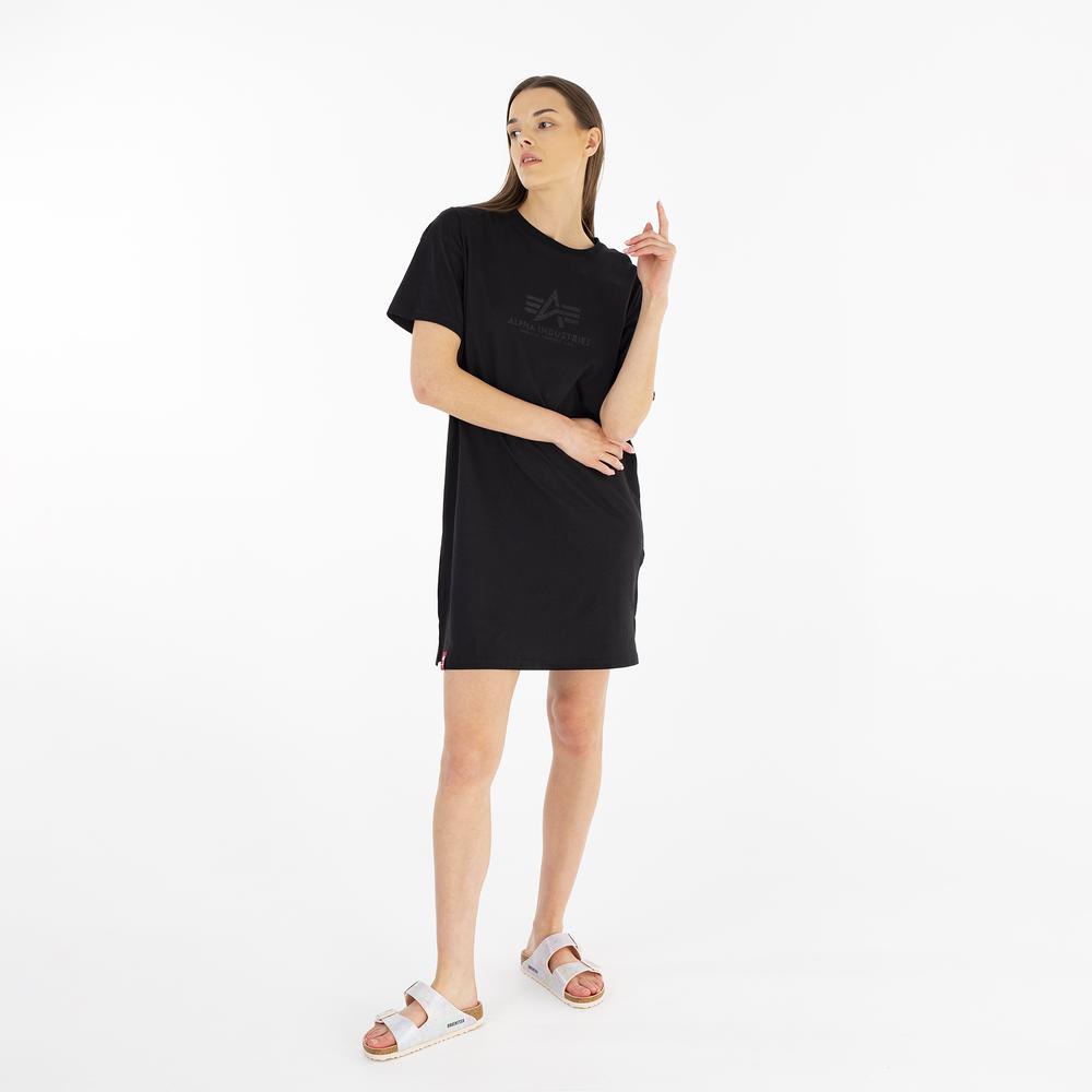 Sukienka Alpha Industries Basic T Long 116055G515 - czarna
