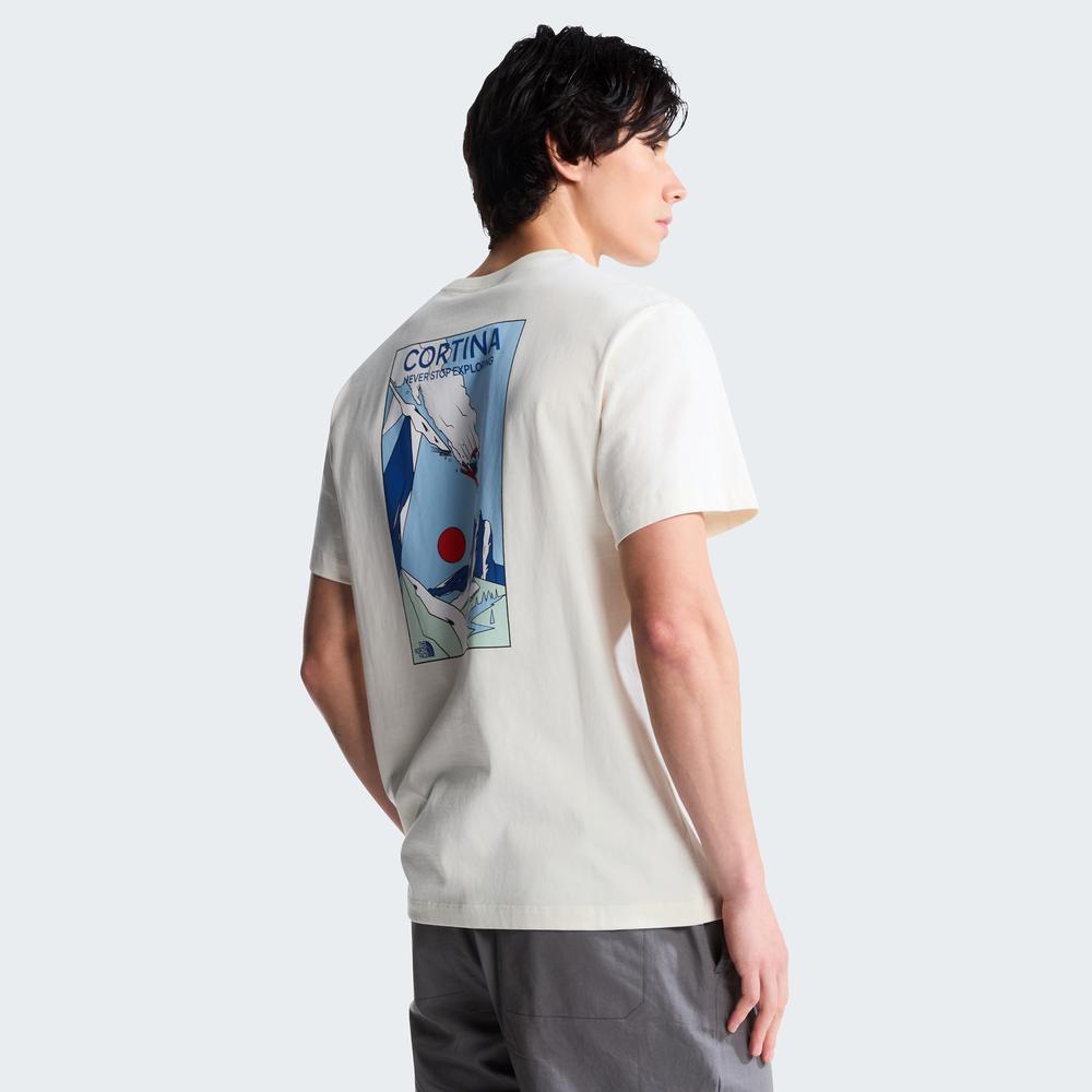 Koszulka męska The North Face Mountain Celebration 0A8G9ZQLI1 - biała