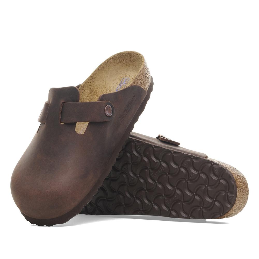 Klapki unisex Birkenstock Boston SFB 159711 - brązowe