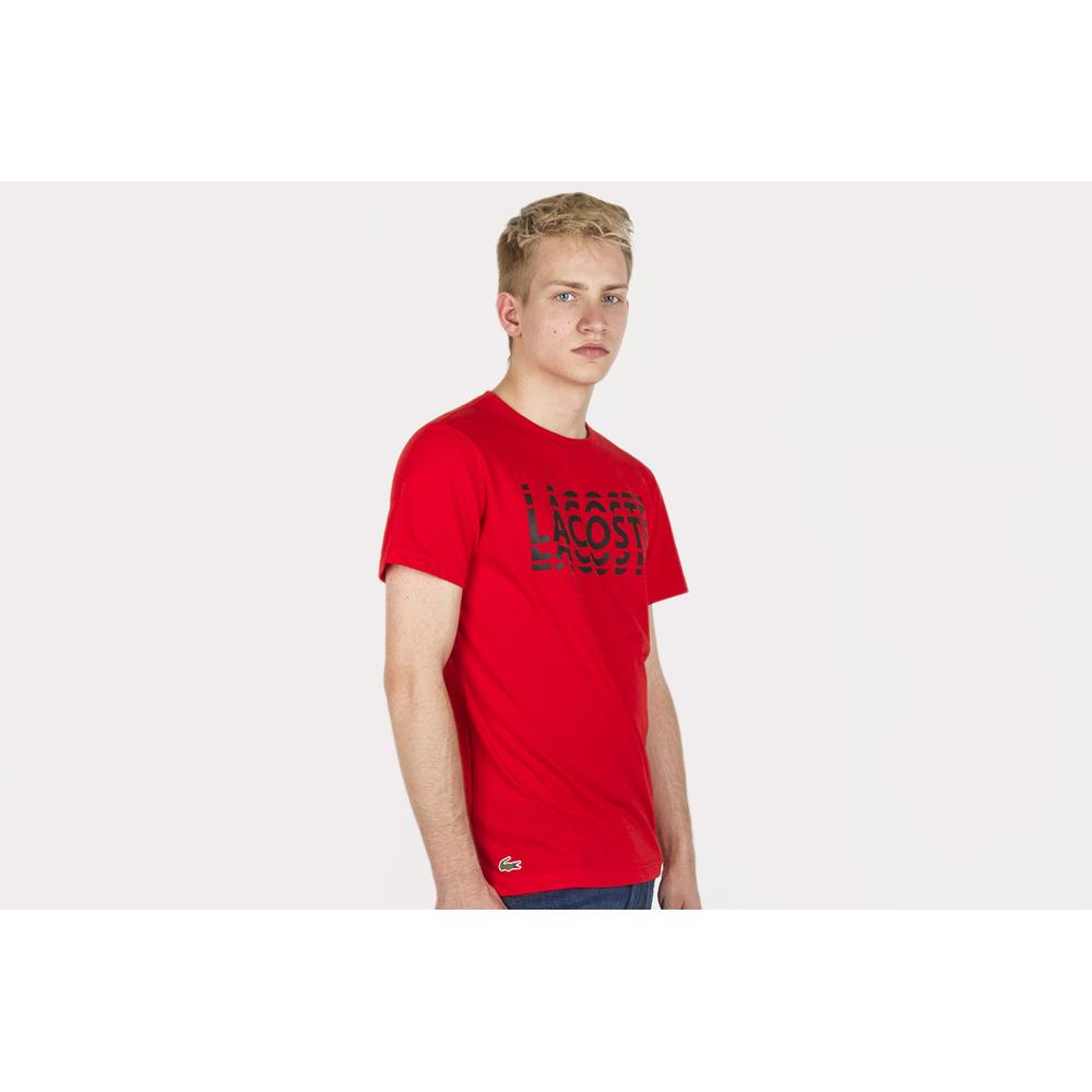 LACOSTE SPORT PRINTED COTTON BLEND T-SHIRT > TH4804-G64