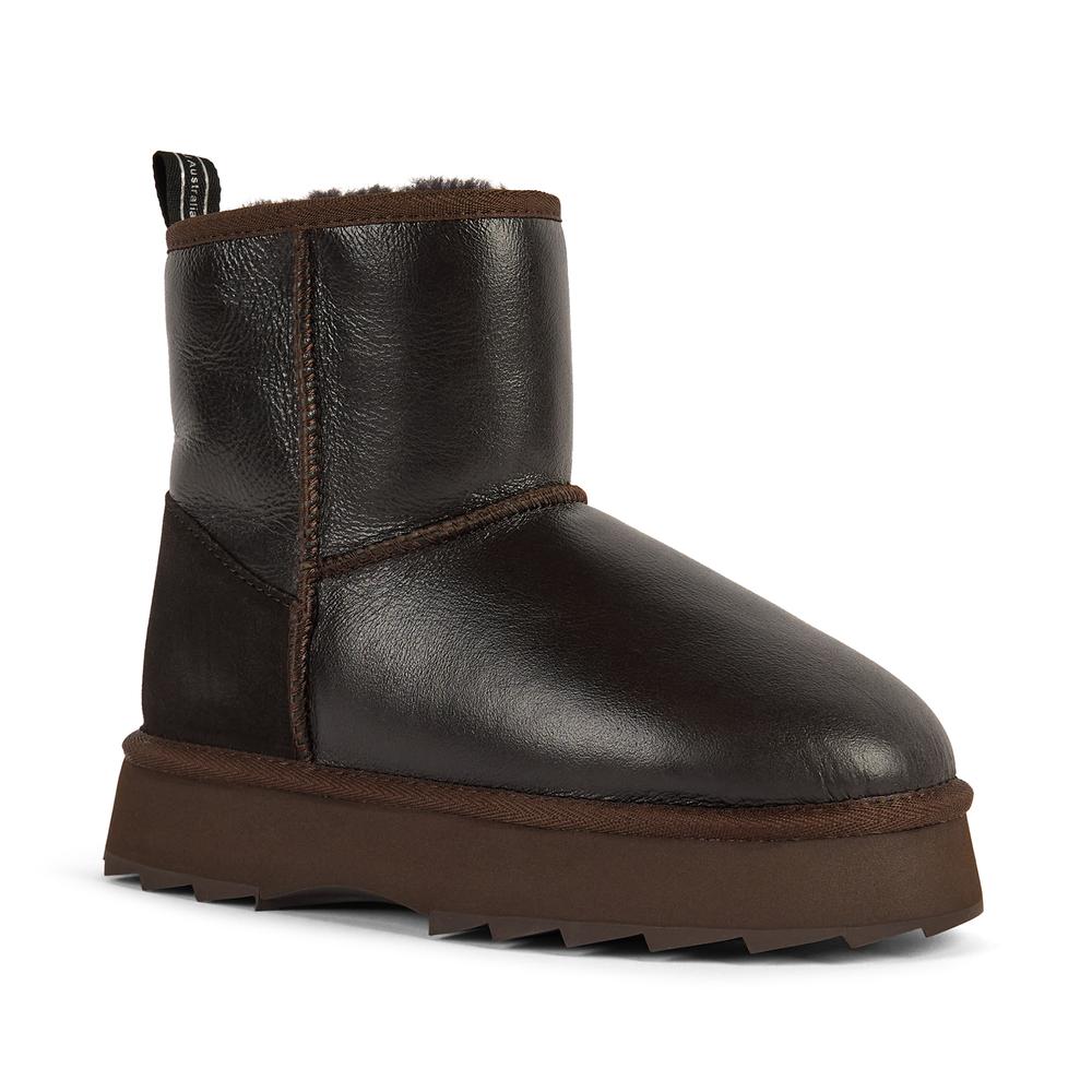 Buty damskie Emu Australia Sharky Mini Town Flatform W13340CHOC - brązowe