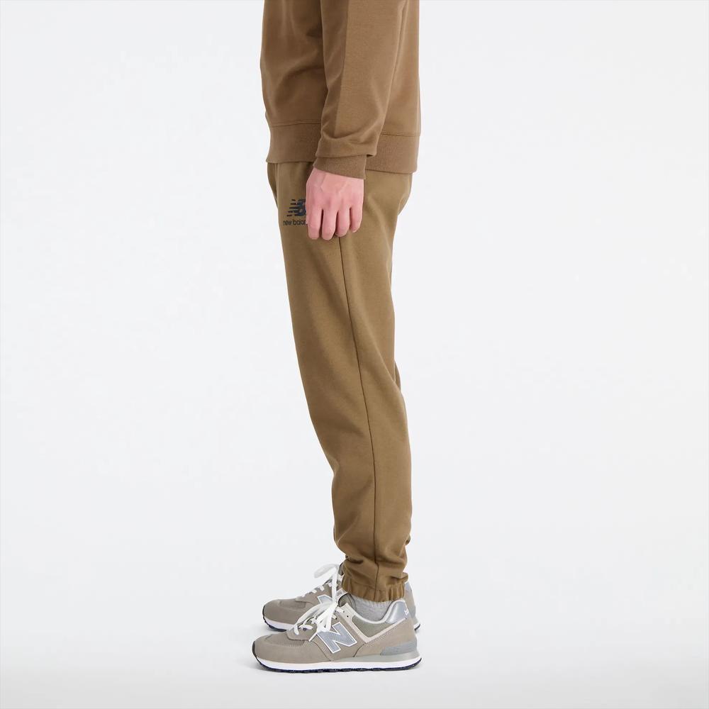 Spodnie New Balance MP31539DHE - brązowe