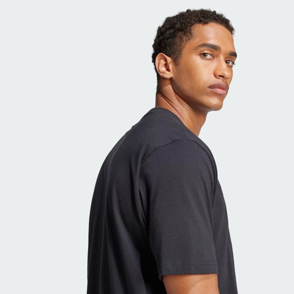Koszulka męska adidas Sportswear Essentials Linear Single JE8993 - czarna