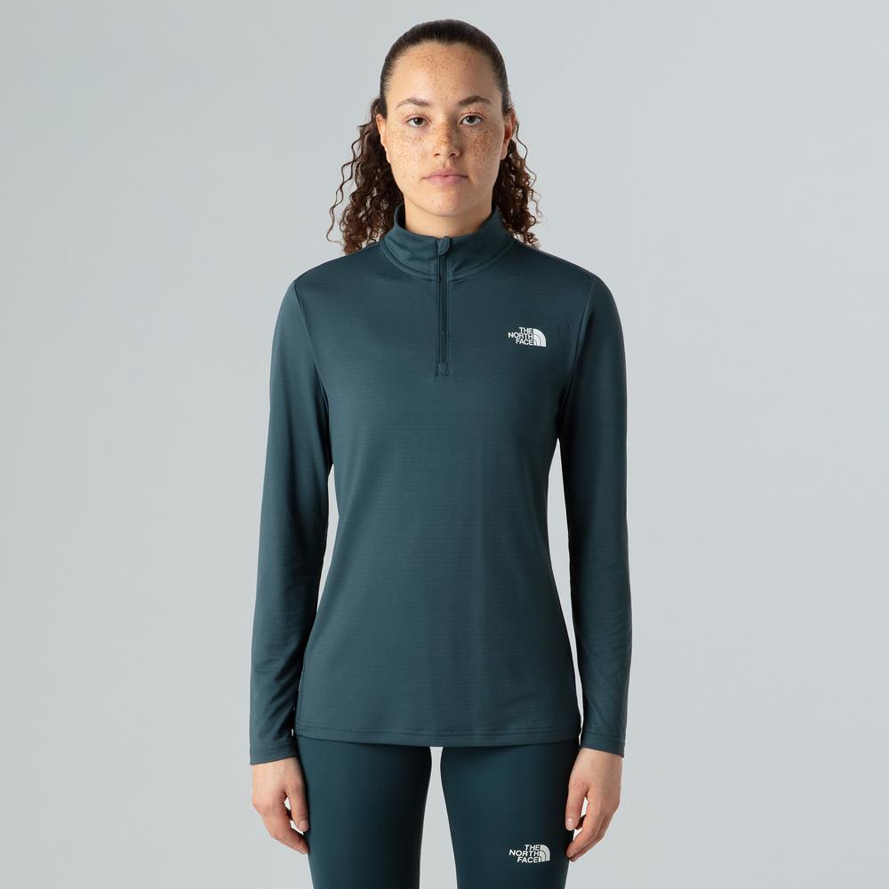 Koszulka damska The North Face 1/4 Flex 0A8BRQBSA1 - zielona