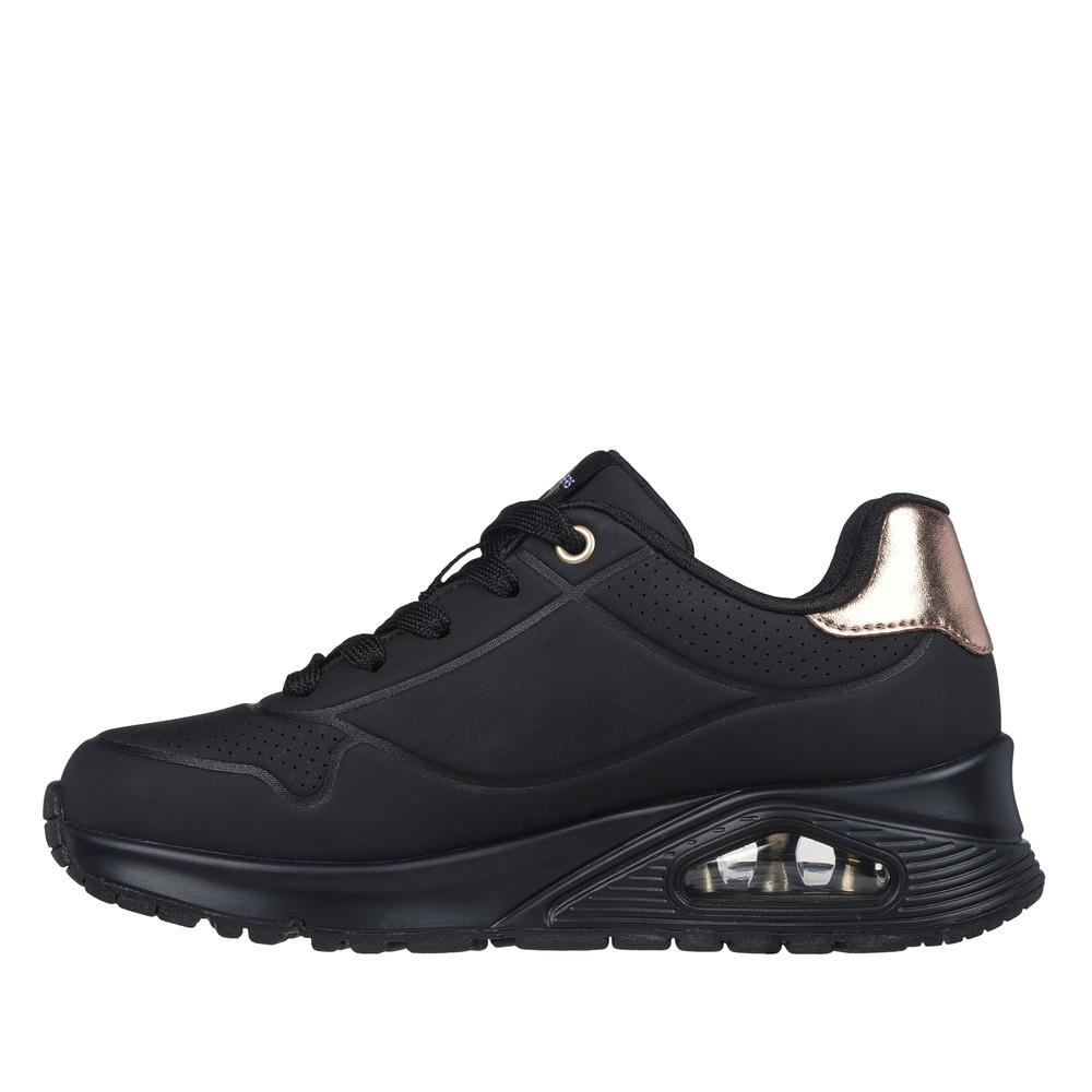 Buty młodzieżowe Skechers Uno Gen 1 Shimmer Away 310545LBBK - czarne