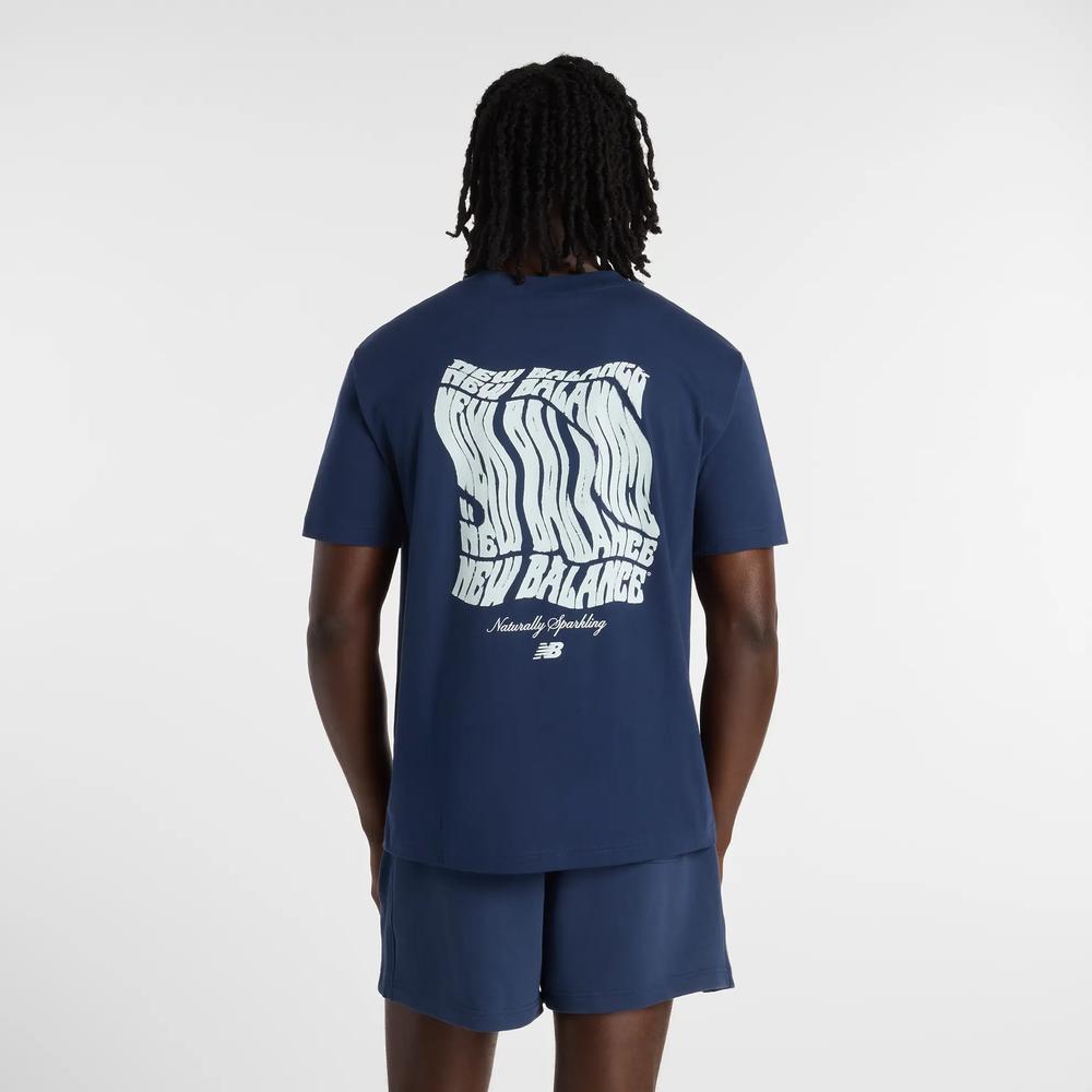 Koszulka męska New Balance MT61B2STNNY - granatowa
