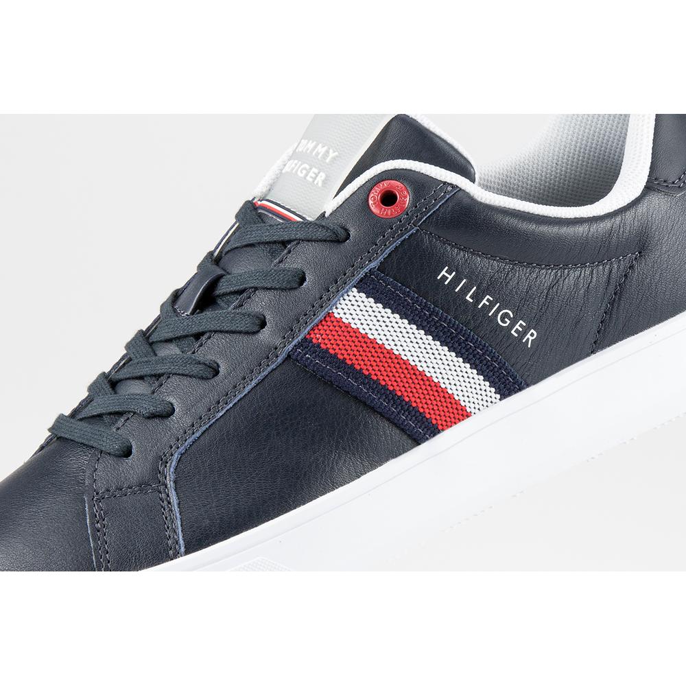 Tommy Hilfiger Essential Leather Cupsole Trainers > FM0FM03424-DW5