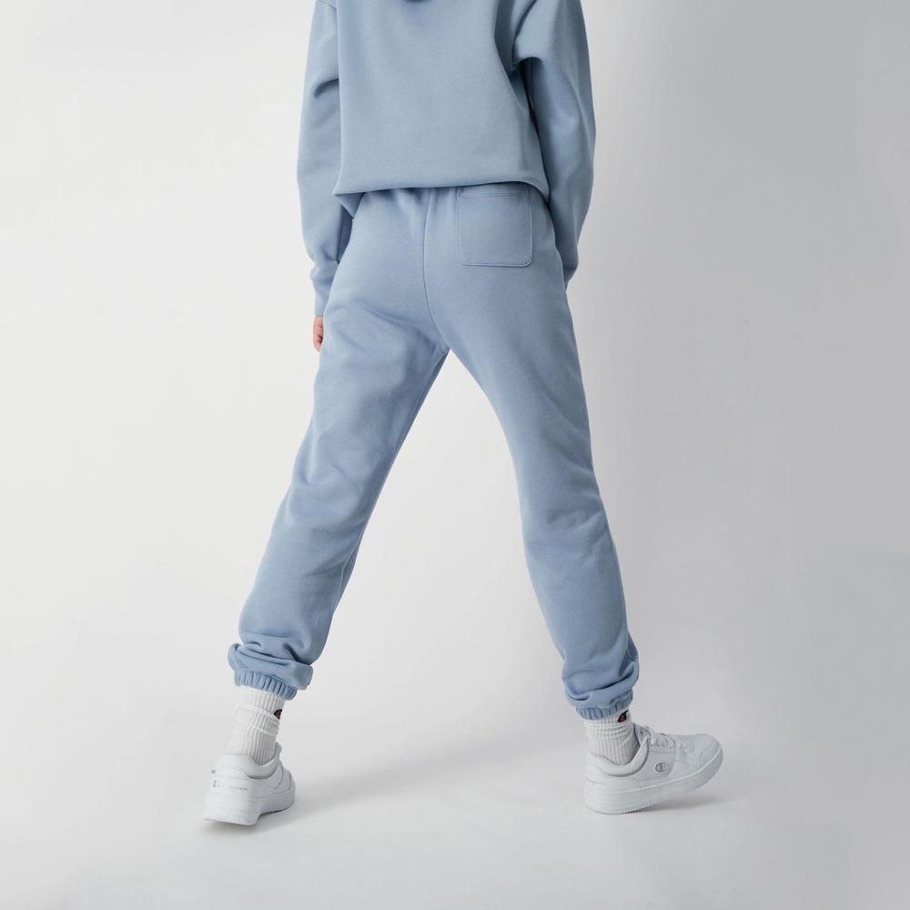 Spodnie Champion C Logo Embroidery Fleece 115487-BS096 - niebieskie