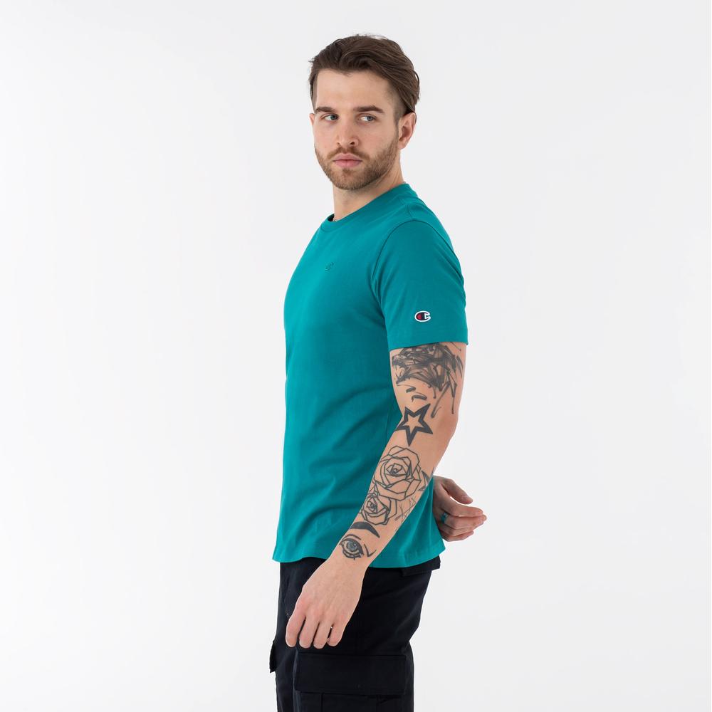 Koszulka Champion Embroidered Comfort Fit Cotton 218496-BS165 - niebieska