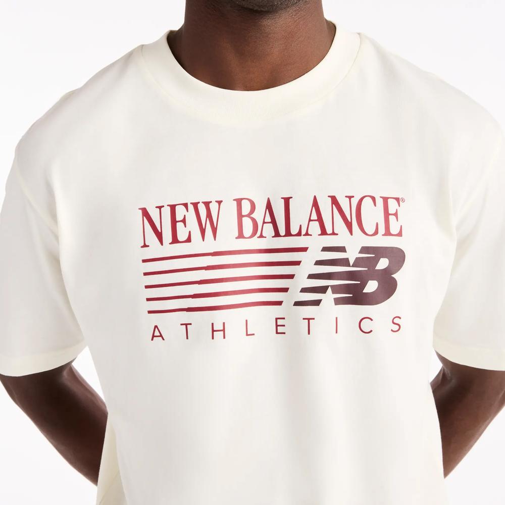 Koszulka męska New Balance Reimagined Graphic MT62U0E0AGA - beżowa