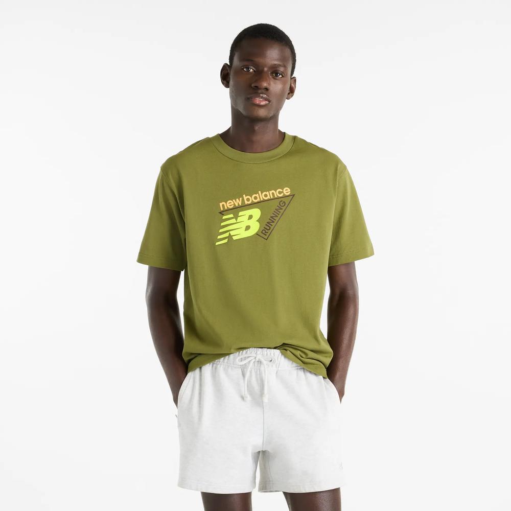 Koszulka męska New Balance Classic Tri-Logo MT61N1YVGEE - zielona