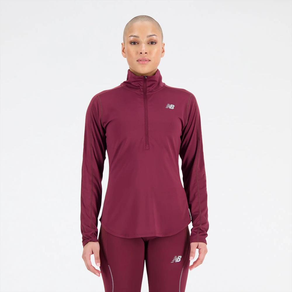 Bluza New Balance WT23227NBY - bordowa