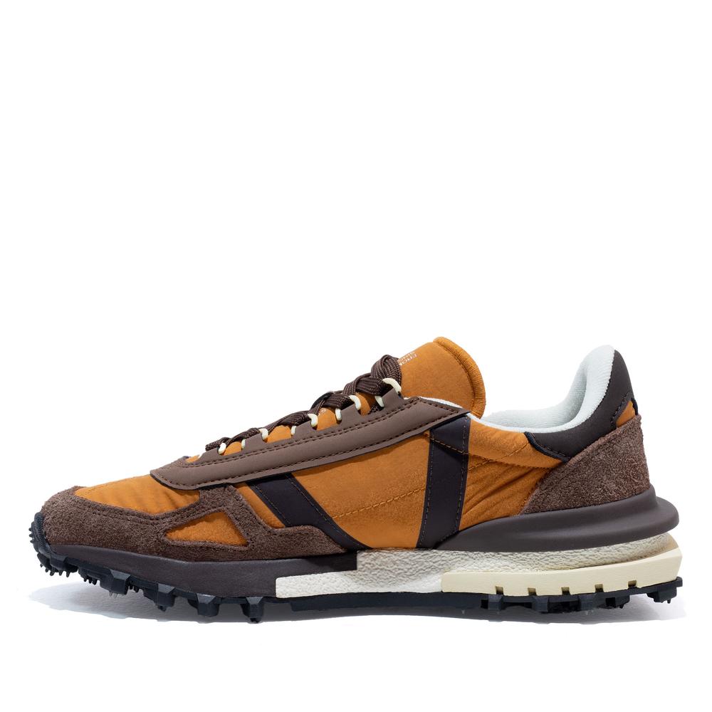 Buty męskie Lacoste Elite Active 752SMA0087-05B - brązowo-pomarańczowe