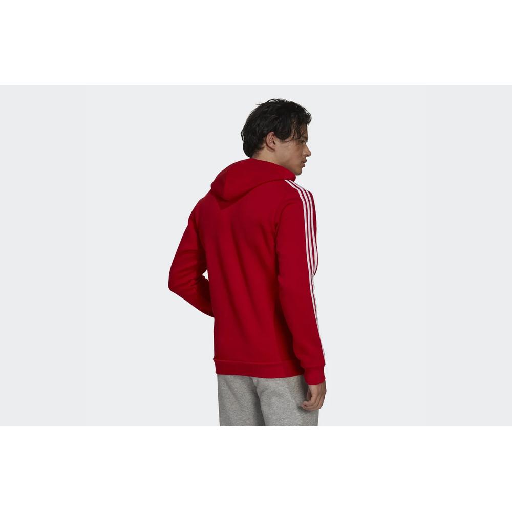 Bluza adidas Essentials Fleece 3-Stripes Hoodie GU2523 - czerwona