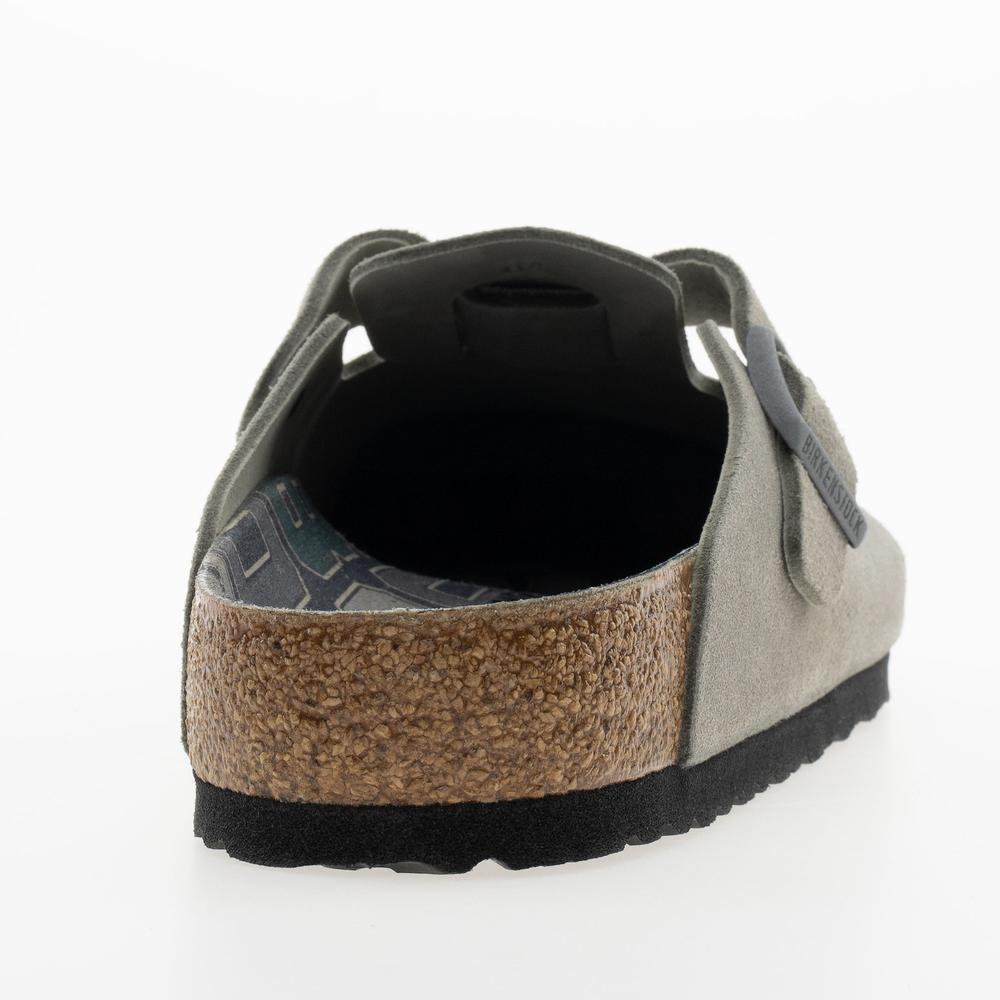 Klapki męskie Birkenstock Boston BS 1030622 - szare