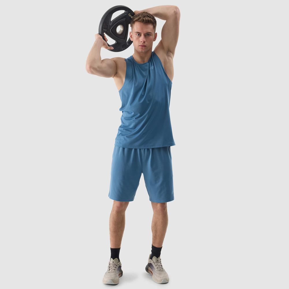 Koszulka męska 4F WSS24TFTSM59733S - niebieska