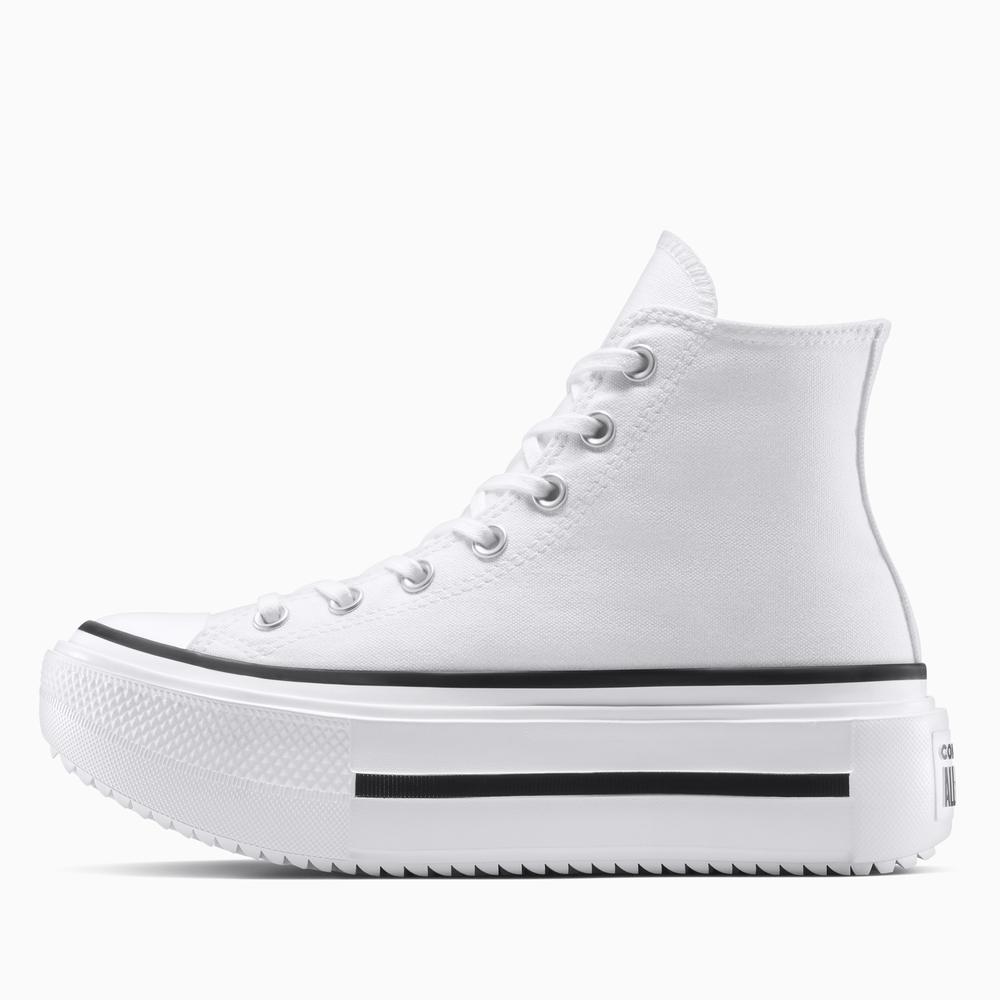Buty damskie Converse Chuck Taylor All Star Lift Double Stack A12976C - białe