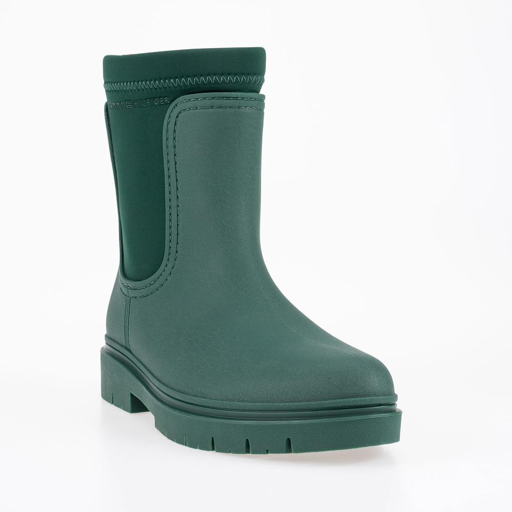 Buty Tommy Hilfiger Rain Boot Ankle FW0FW06775-MBP - zielone