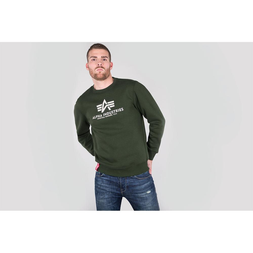 Bluza Alpha Industries Basic Sweater 178302142 - zielona