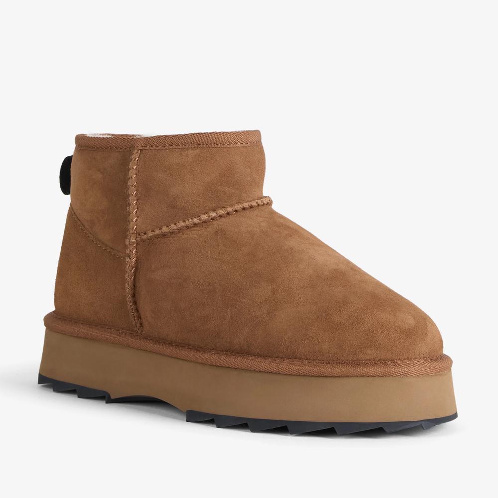 Buty damskie Emu Australia Sharky Micro Flatform W13304CHEB - brązowe