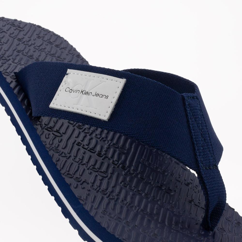 Japonki Calvin Klein Beach Sandal Woven Patch YM0YM00657-C7I - granatowe