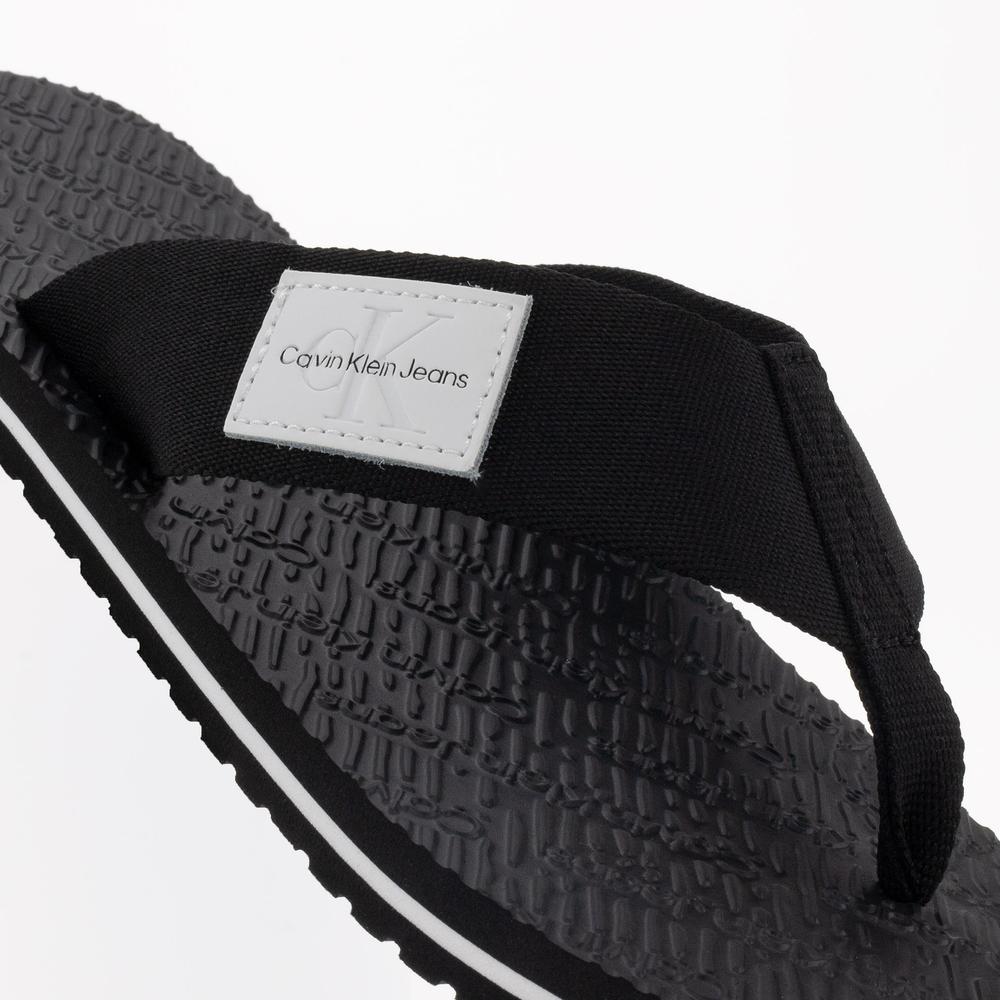 Japonki Calvin Klein Beach Sandal Woven Patch YM0YM00657-BDS - czarne