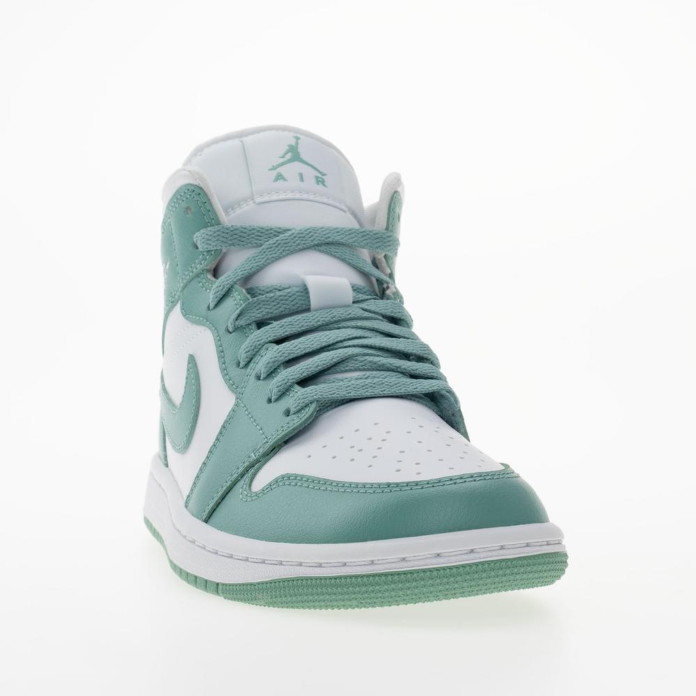 Buty damskie Nike Air Jordan 1 Mid BQ6472-138 - biało- zielone