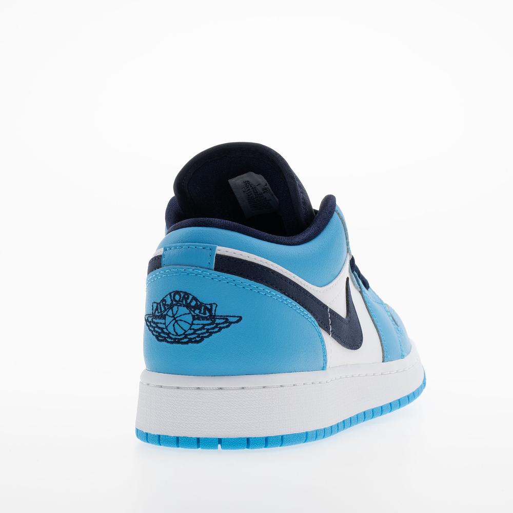 Buty młodzieżowe Air Jordan 1 Low 553560-144 - niebiesko-białe