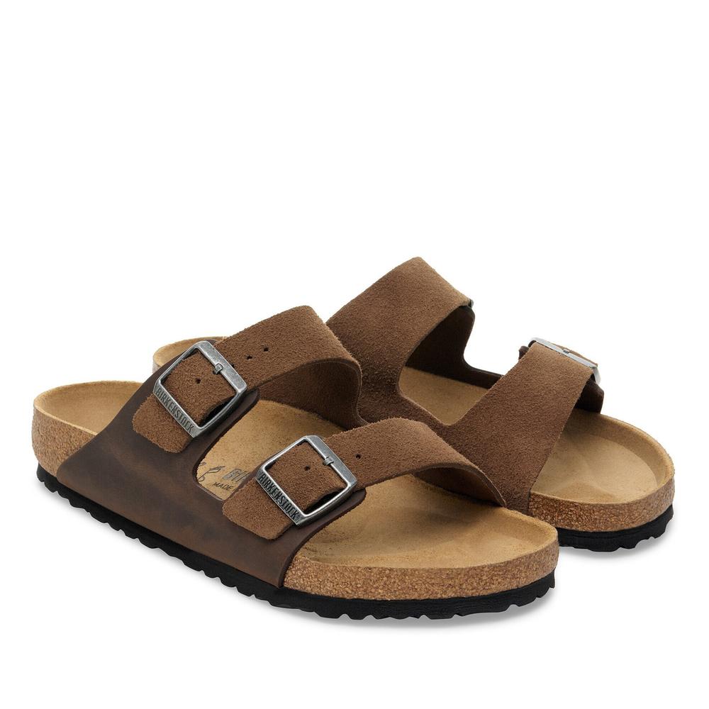 Klapki męskie Birkenstock Arizona 1030677 - brązowe