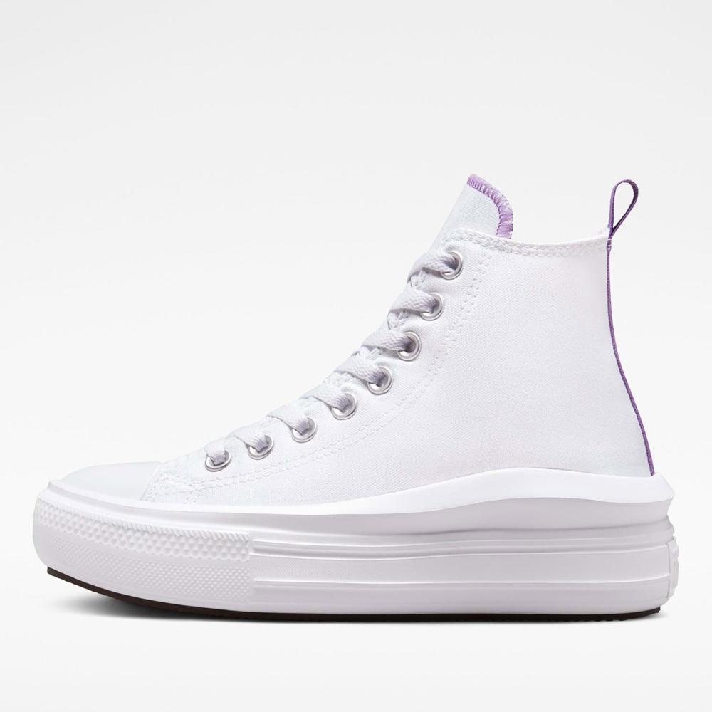 Buty Converse Chuck Taylor All Star Move Platform A03667C - białe