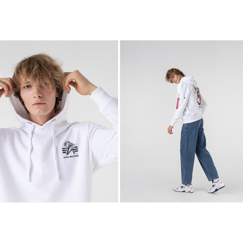 Bluza Alpha Industries Heritage Dragon Hoody 10633309 - biała