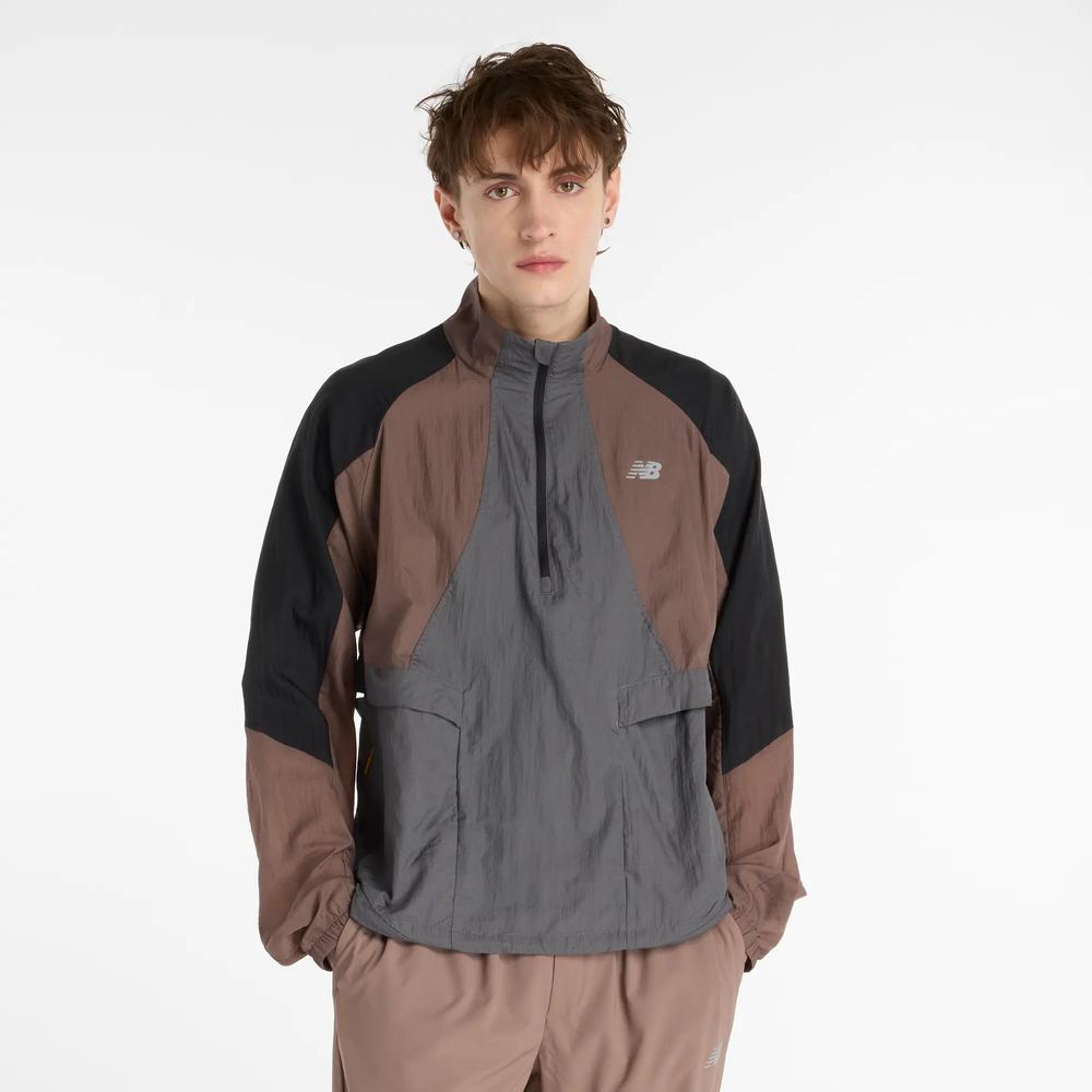 Kurtka męska New Balance MO53206EAS - brązowa