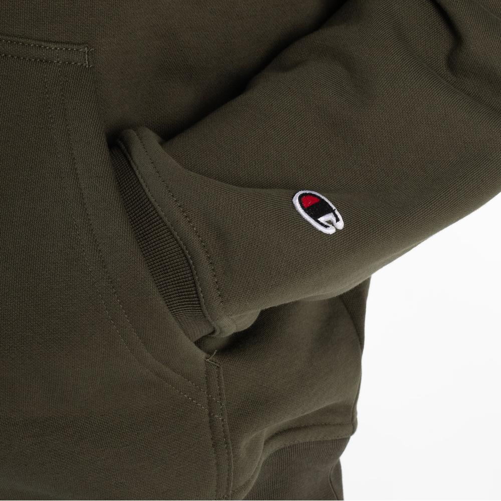Bluza Champion Tonal Logo Fleece Erkek Siyah Hoodie 220274-GS508 - zielona