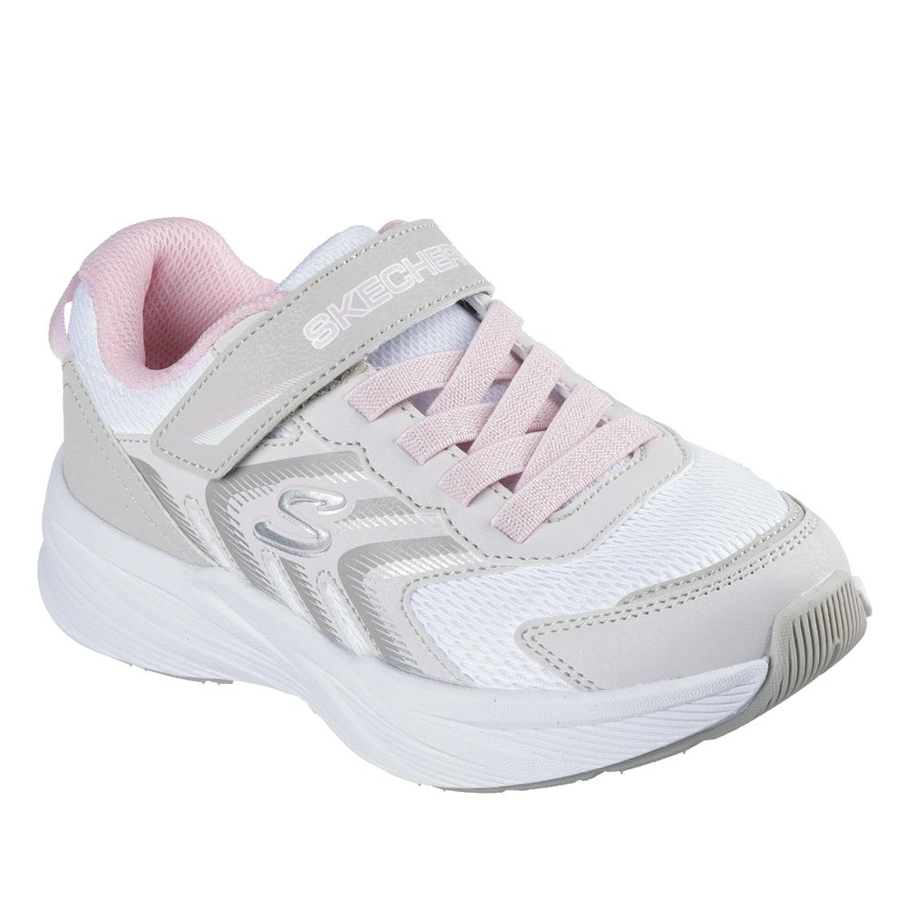 Buty dziecięce Skechers Microspec Tread 303642LNTLP - biało-beżowe