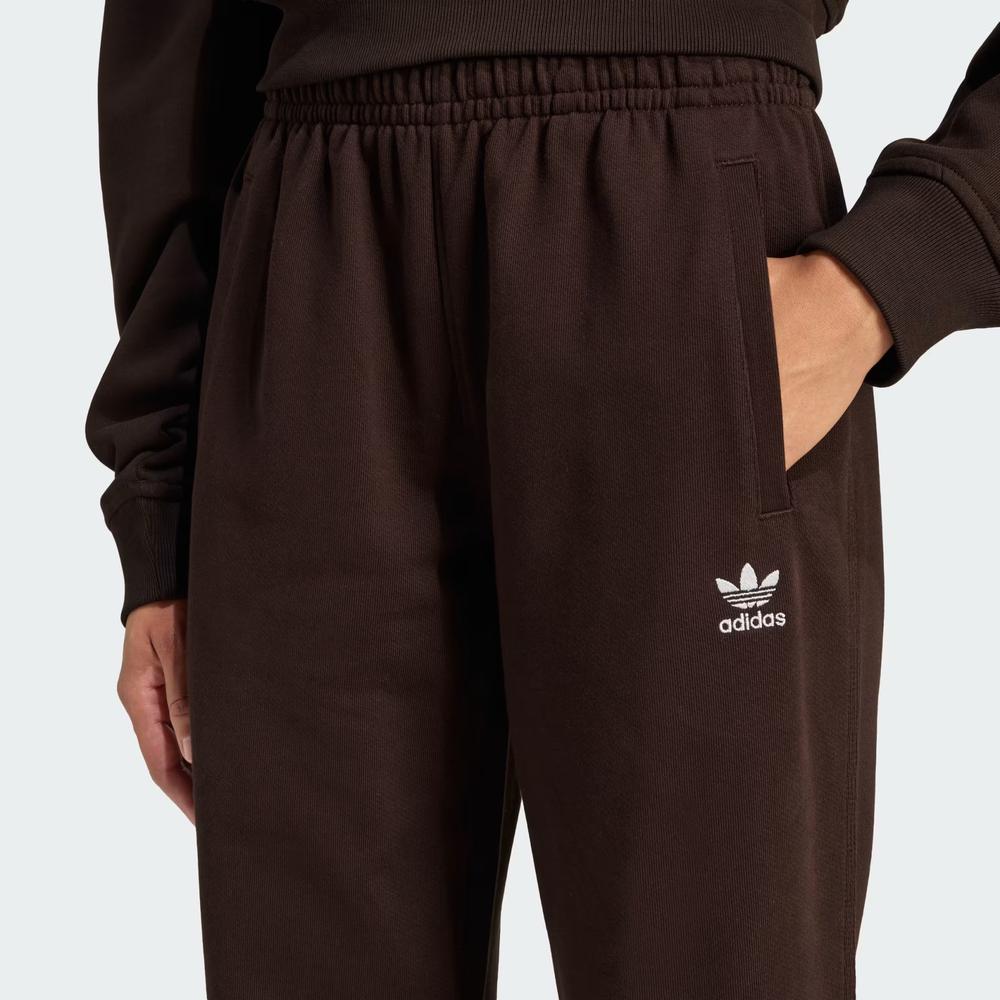Spodnie damskie adidas Originals Essentials French Terry Regular Cuffed KC9071 - brązowe