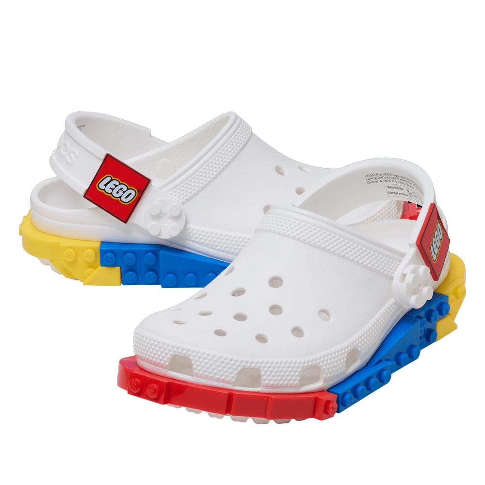 Klapki dziecięce Crocs System Classic Clog 211874-100 - białe