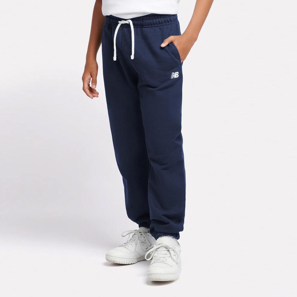 Spodnie dziecięce New Balance LAKB0060NNY - granatowe