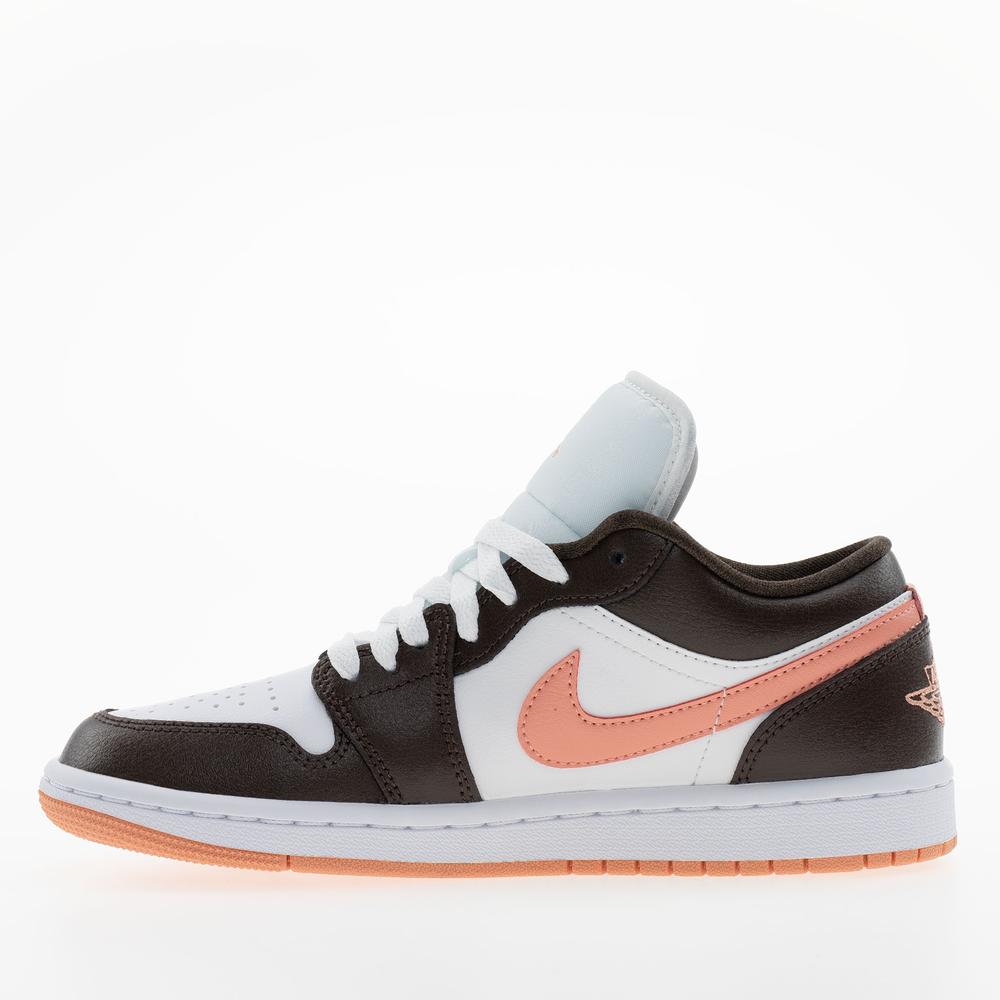 Buty damskie Nike Air Jordan 1 Low DC0774-182 - brązowo-białe