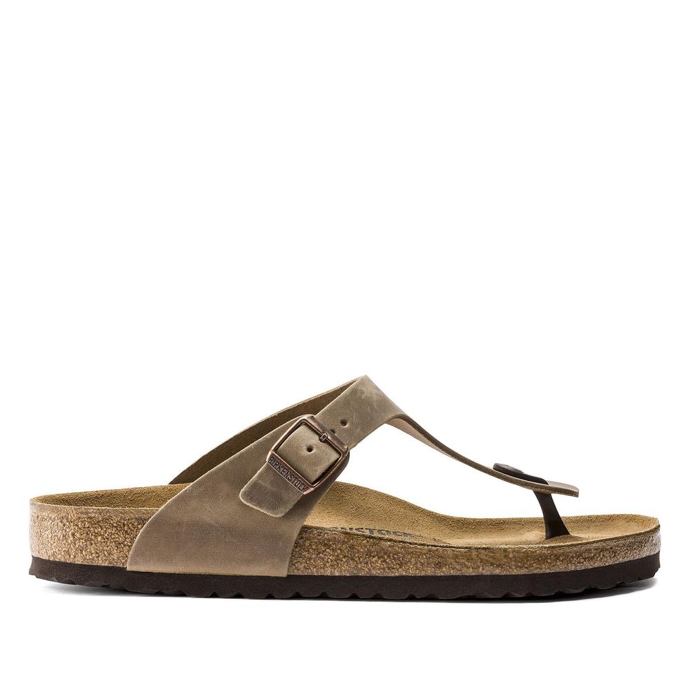 Japonki unisex Birkenstock Gizeh 943811 - brązowe