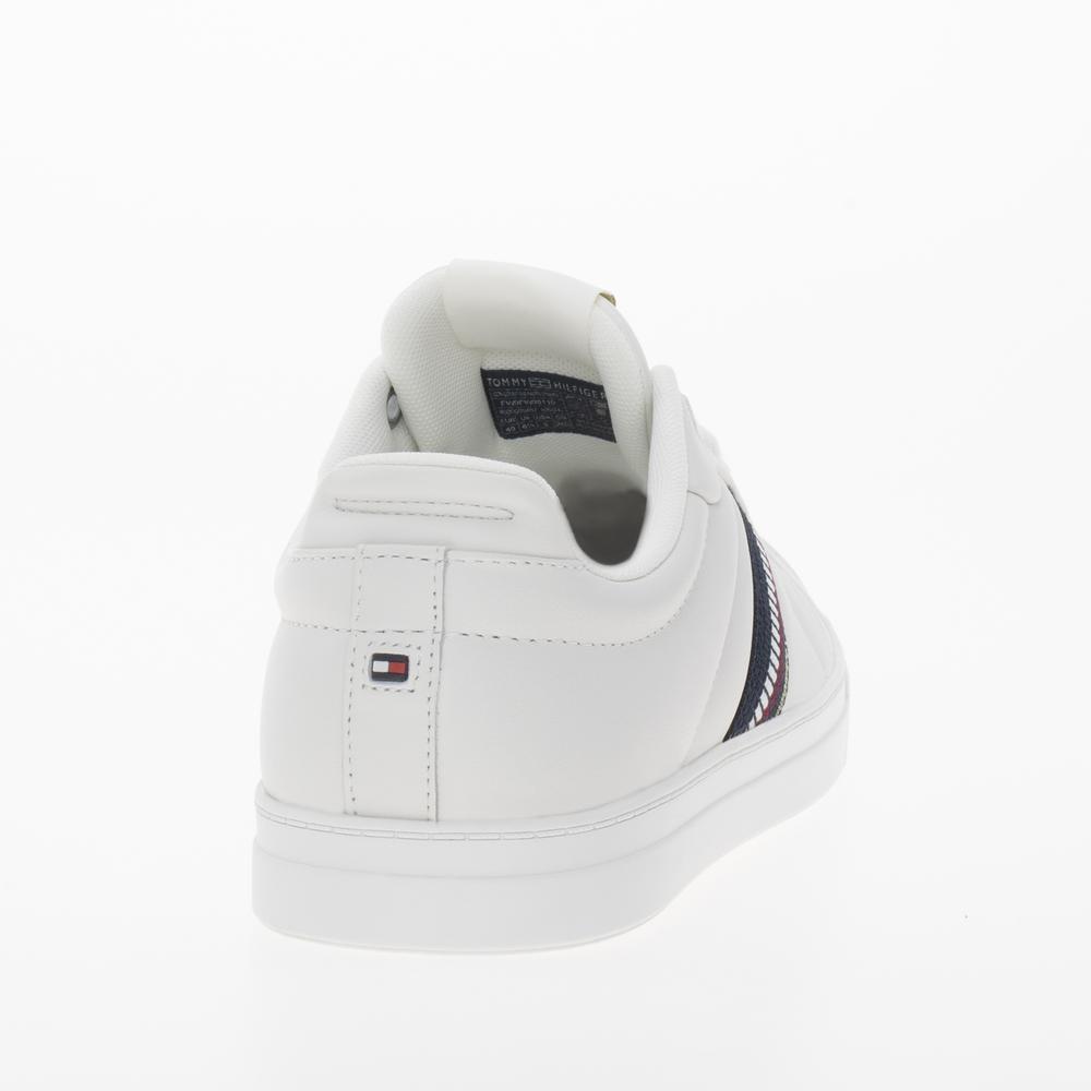 Buty Tommy Hilfiger Icon Court Sneakers Stripes FW0FW08110-YBL - białe