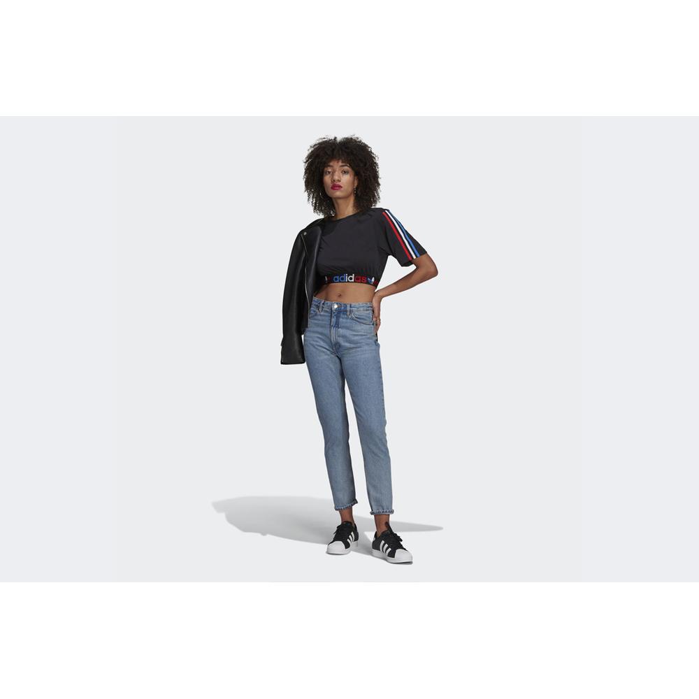 adidas Originals Adicolor Primeblue Tricolor Cropped Tee > GN2932